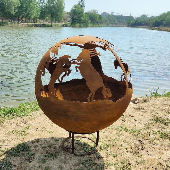camping steel corten fire pit