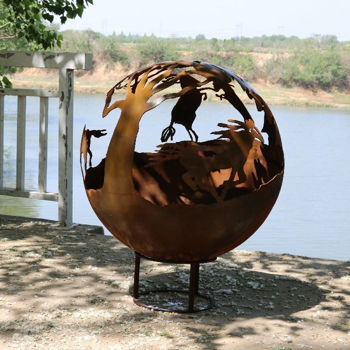 Corten acél kültéri tűztál